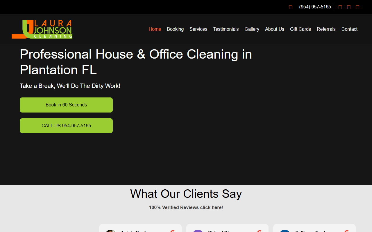 954cleaning.com screenshot