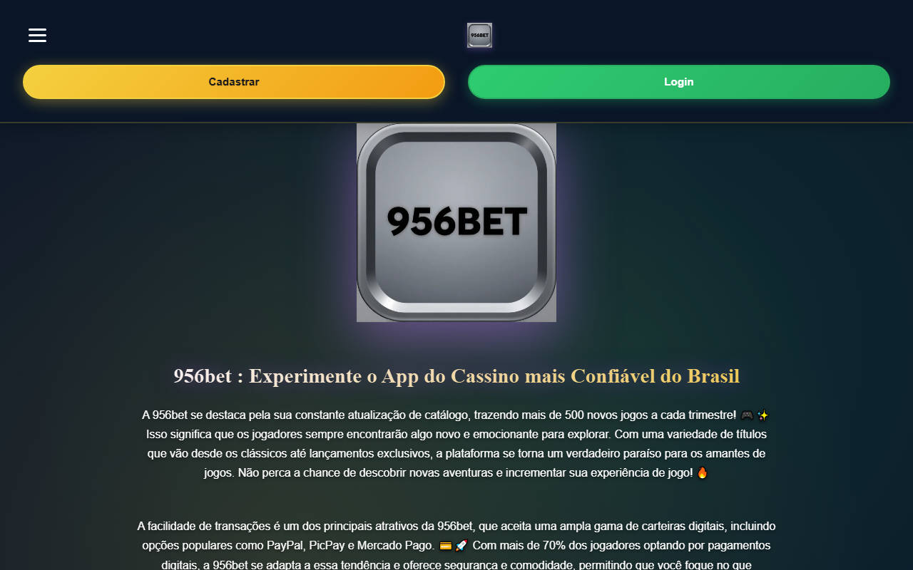 956betlogin.com screenshot