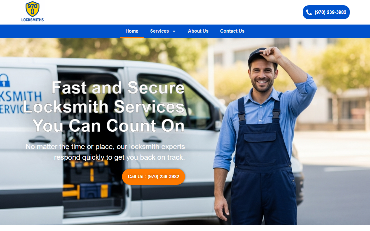 970locksmiths.com screenshot