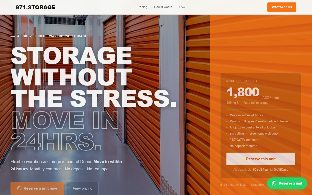 971storage.com screenshot
