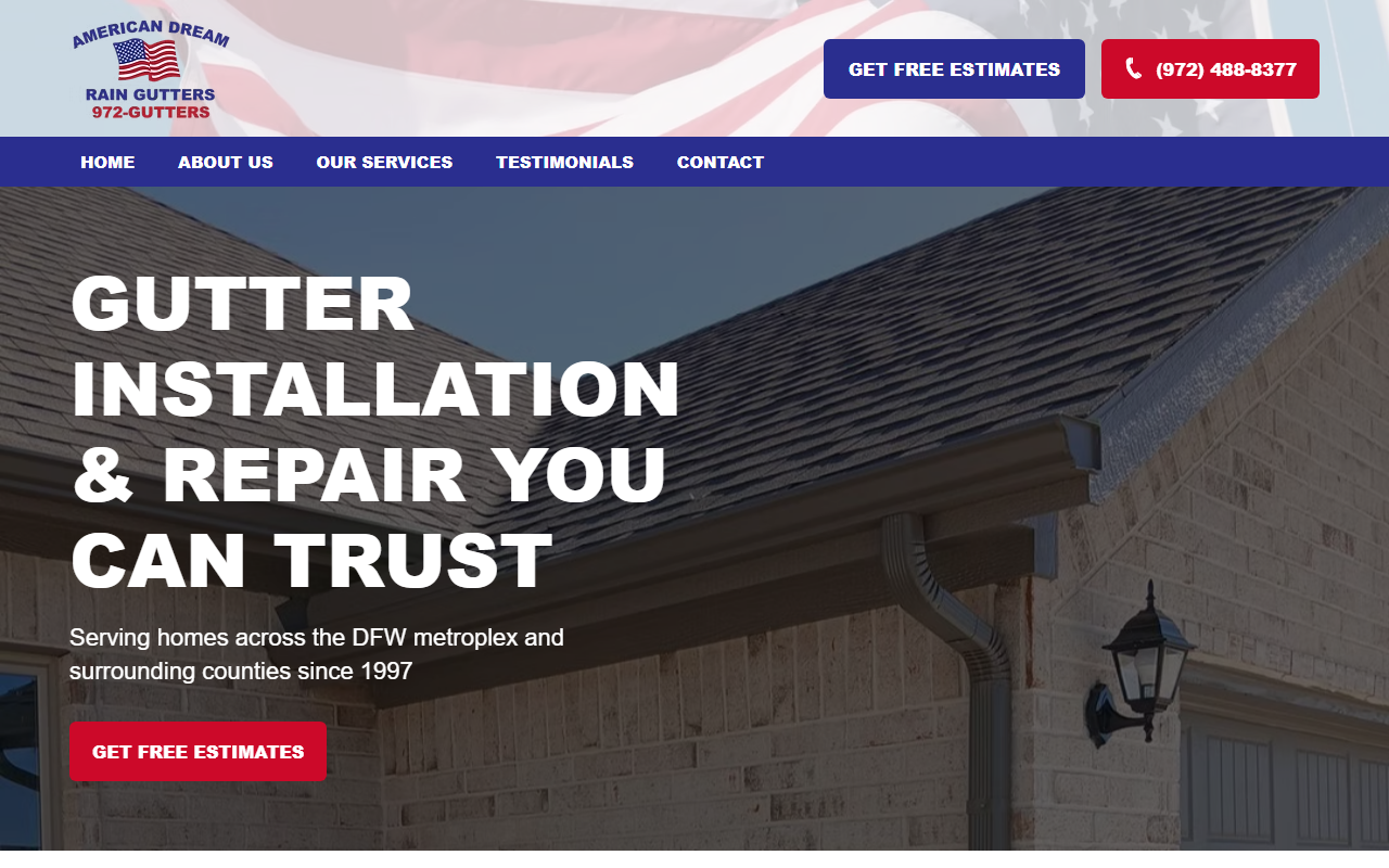 972gutters.com screenshot