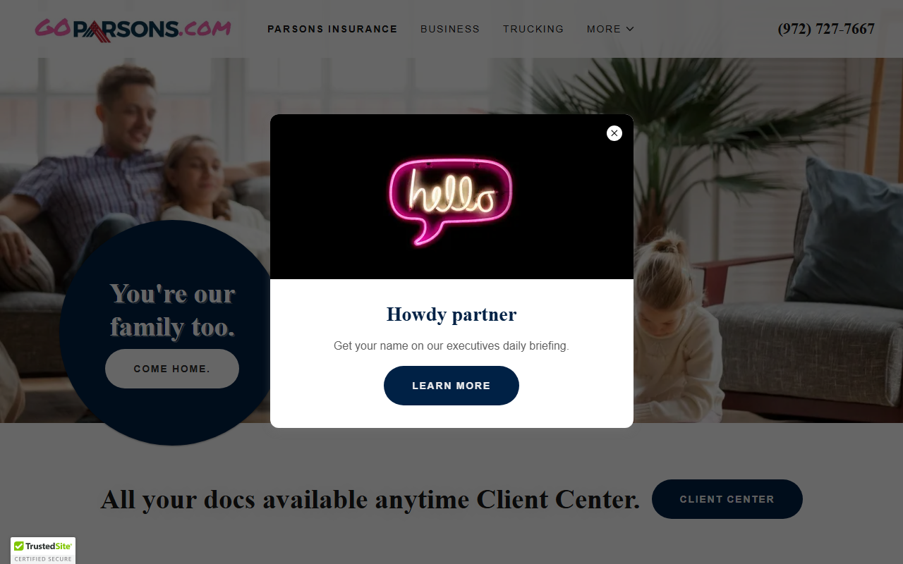 972parsons.com screenshot