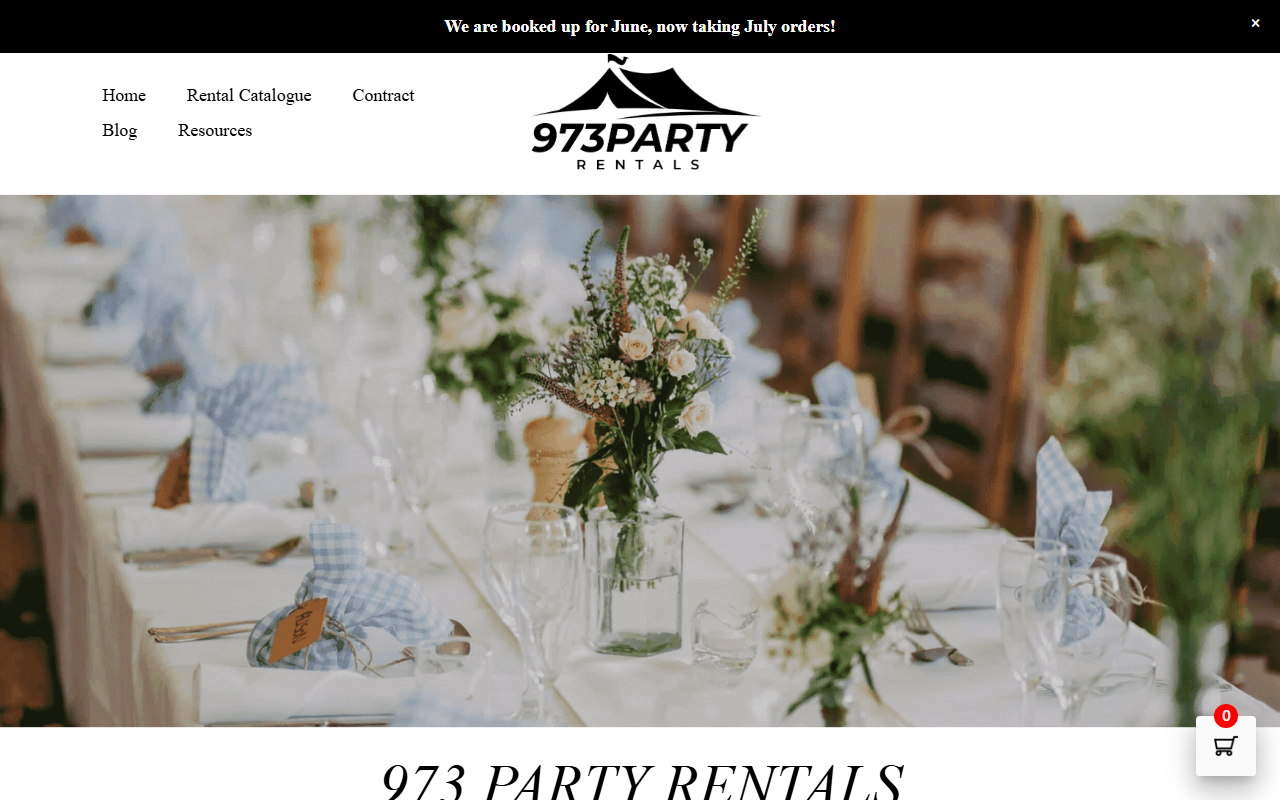 973partyrentals.com screenshot
