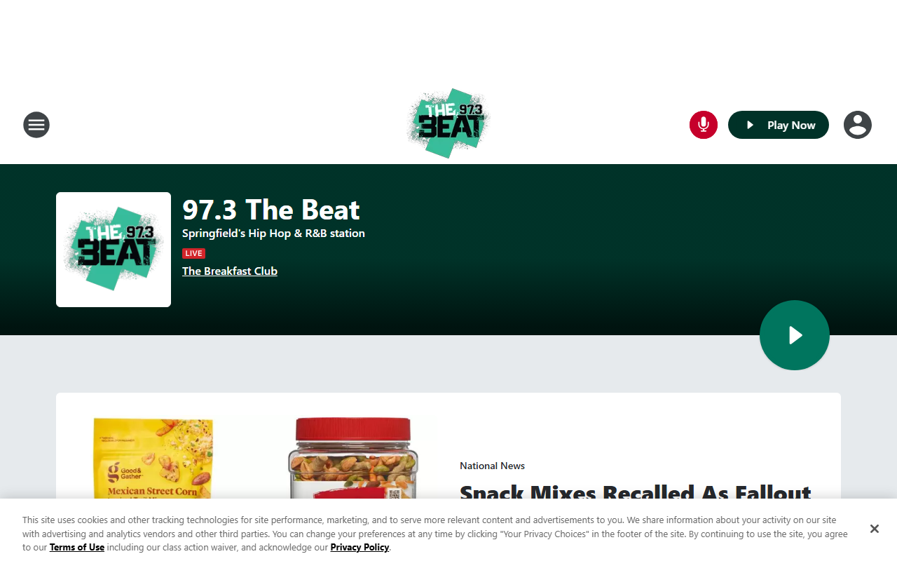 973thebeat.com screenshot