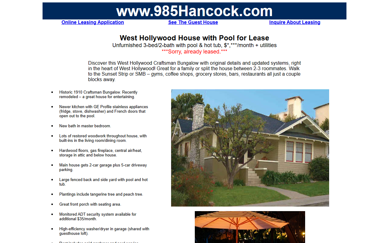 985hancock.com screenshot