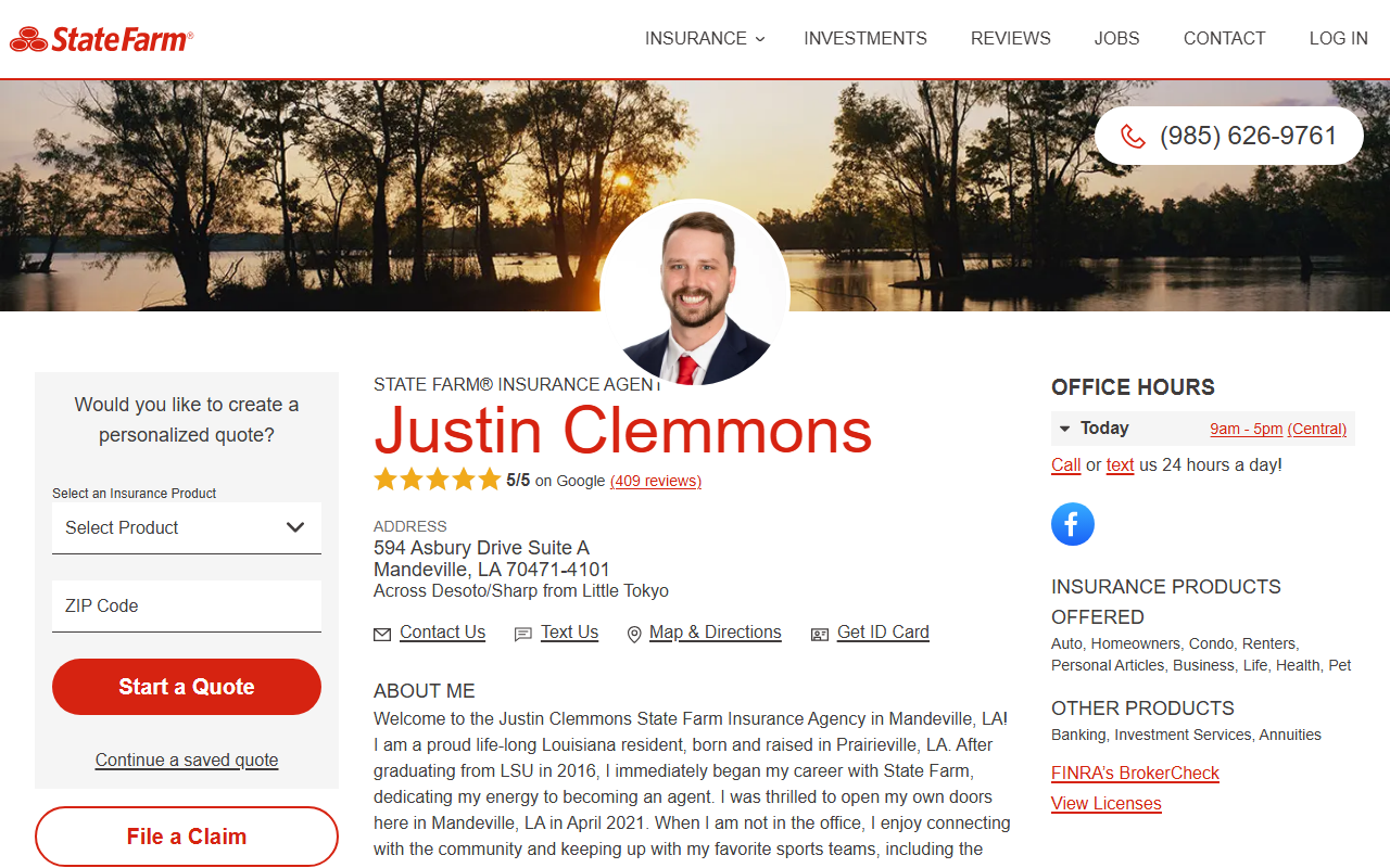 985insurance.com screenshot