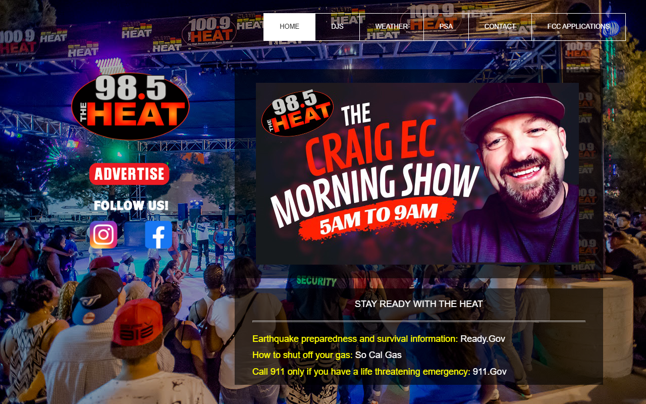 985theheat.com screenshot