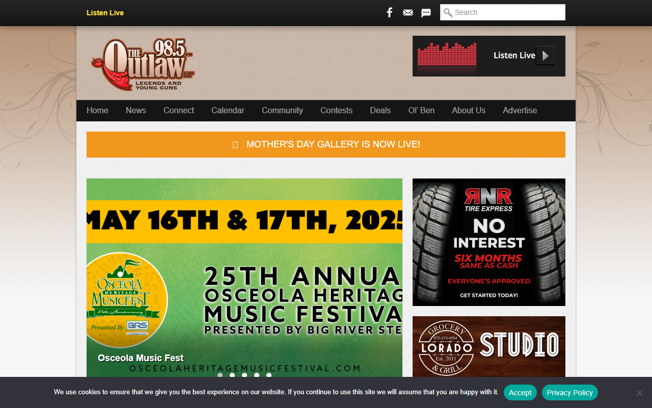 985theoutlaw.com screenshot