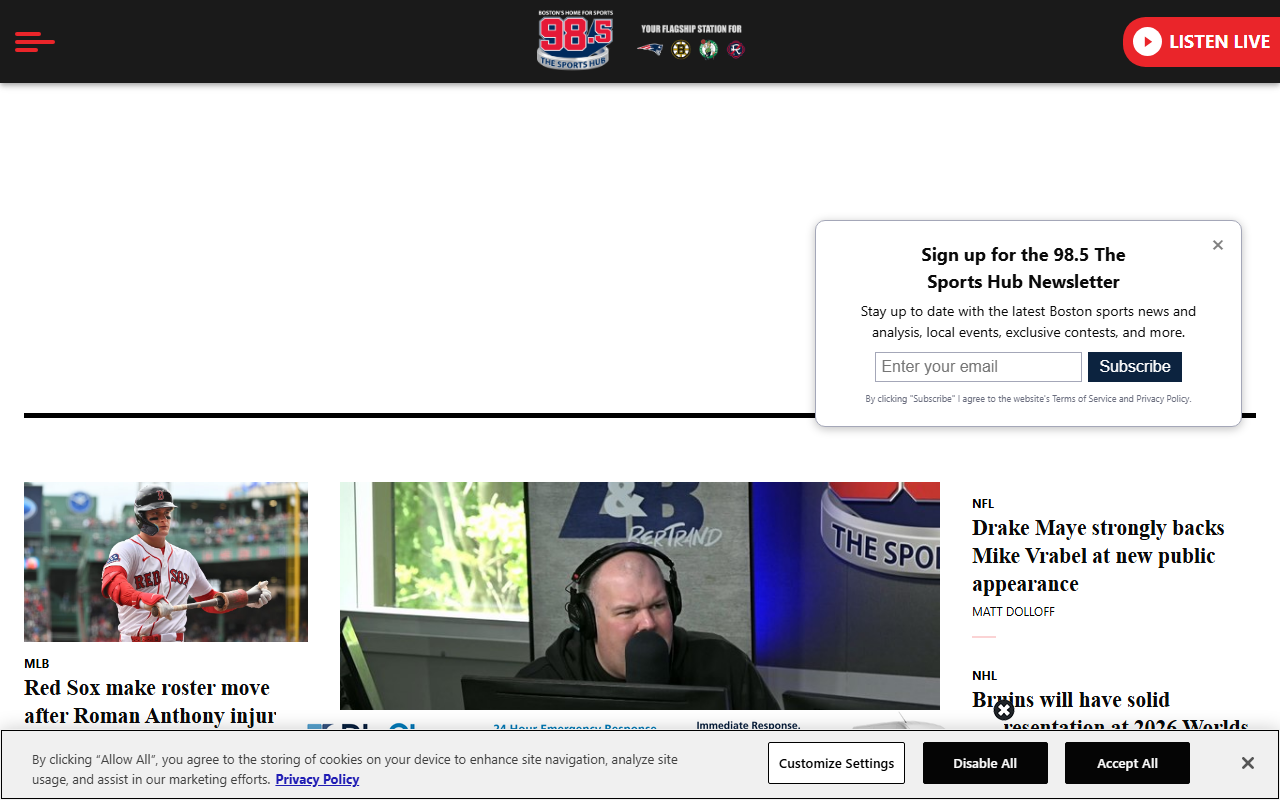 985thesportshub.com screenshot