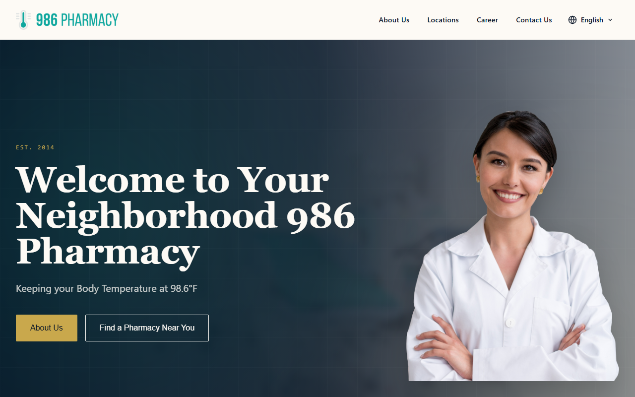 986pharmacy.com screenshot